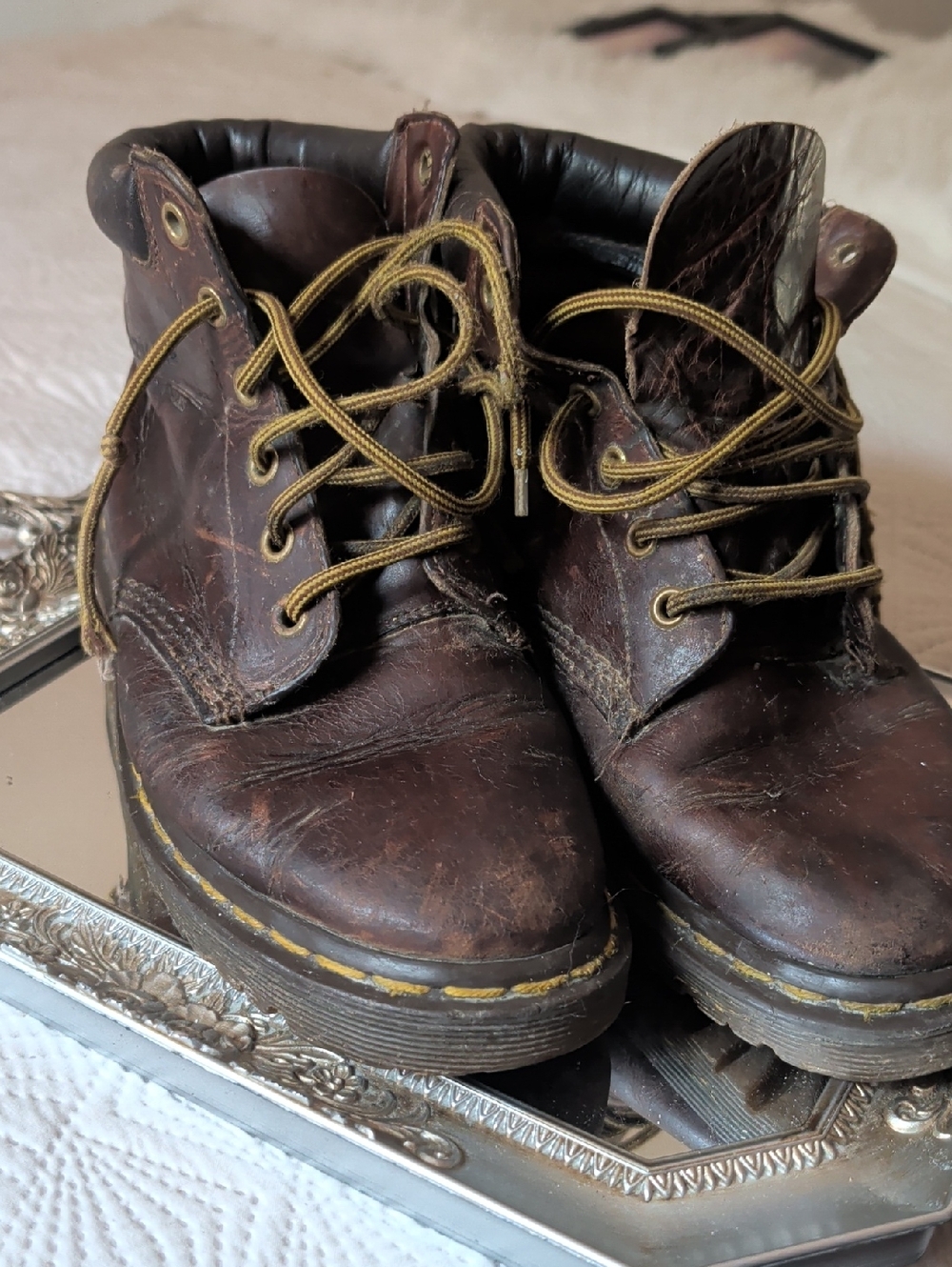 Dr. Martens Brown Leather Lace-Up Work Boots